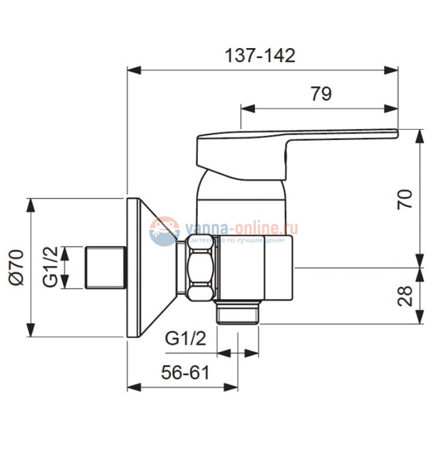 Смеситель Vidima Логик (Logik) BA278AA для душа с душевым гарнитуром, хром Смеситель Vidima Логик (Logik) BA278AA для душа с душевым гарнитуром, хром
