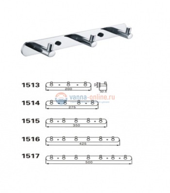 Крючок Fixsen Hotel FX-31005-4, хром Крючок Fixsen Hotel FX-31005-4, хром