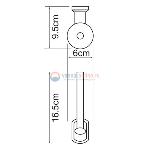 Держатель для туалетной бумаги WasserKRAFT Oder 3097, вертикальный Держатель для туалетной бумаги WasserKRAFT Oder 3097, вертикальный