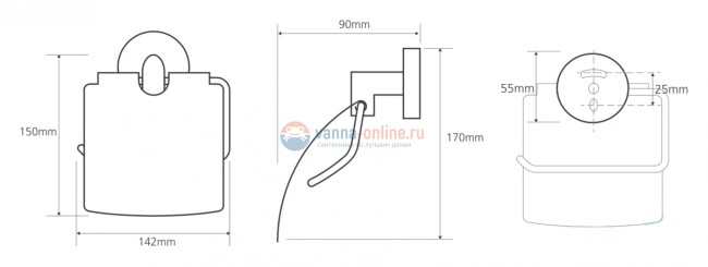 Держатель туалетной бумаги Bemeta Omega 104212012 Держатель туалетной бумаги Bemeta Omega 104212012
