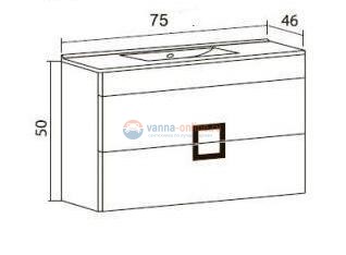 Тумба с раковиной Sanvit Квадро NEW 75 kkvadn075