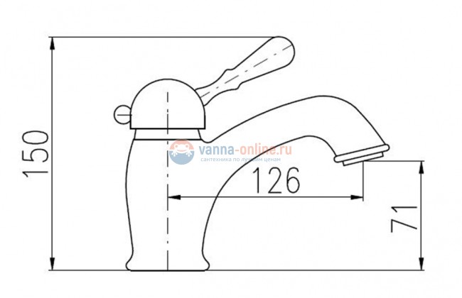 Смеситель для раковины Rav-Slezak Labe L526.5, хром/белый