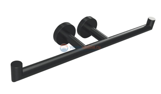 Держатель туалетной бумаги Bemeta Dark 104201070 двойной 38.5 x 8.5 x 5.5 см, черный Держатель туалетной бумаги Bemeta Dark 104201070 двойной 38.5 x 8.5 x 5.5 см, черный