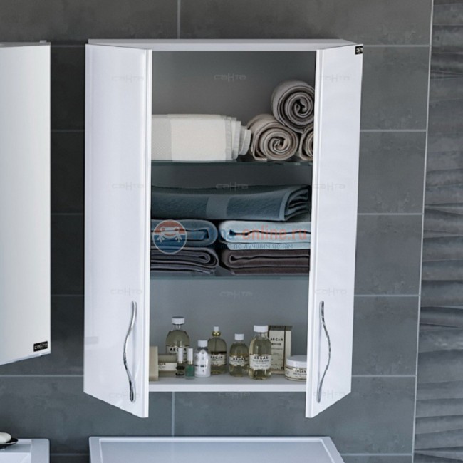 Шкаф подвесной СаНта Виктория 60 NEW, 710015N над стиральной машиной