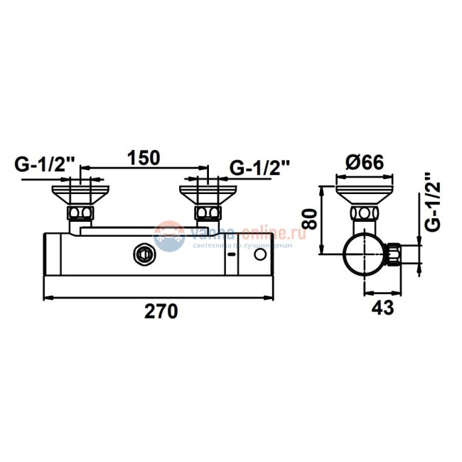 Смеситель бесконтактный Presto 9400 52358 для душа