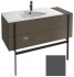 Тумба под раковину Jacob Delafon Nouvelle Vague 120 EB3033-M53, 2 ящика, с выступом, цвет - серый антрацит матовый