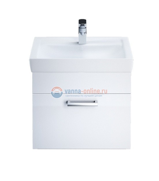 Тумба с раковиной Iddis Mirro MIR60W0i95K 60 см подвесная, белая/дерево Тумба с раковиной Iddis Mirro MIR60W0i95K 60 см подвесная, белая/дерево