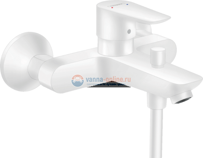 Смеситель для ванны Hansgrohe Talis E 71740700, белый матовый Смеситель для ванны Hansgrohe Talis E 71740700, белый матовый