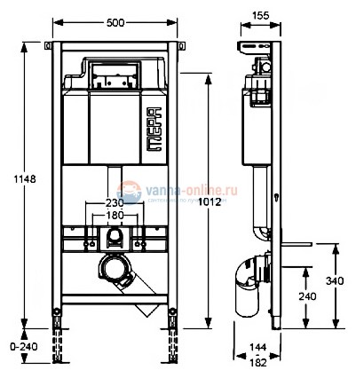 Инсталляция Mepa VariVIT 512318 для подвесного унитаза + клавиша SUN хром + крепеж Инсталляция Mepa VariVIT 512318 для подвесного унитаза + клавиша SUN хром + крепеж