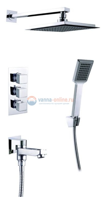 Душевая система скрытого монтажа Timo Tetra-Thermo SX-0199/00 chrome, 3-х режимная, хром Душевая система скрытого монтажа Timo Tetra-Thermo SX-0199/00 chrome, 3-х режимная, хром