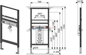 Инсталляция для раковины TECE 9310000