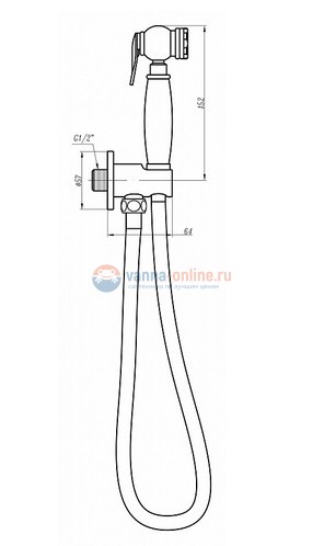 Гигиенический душ Cezares Lira с гигиеническим душем, хром