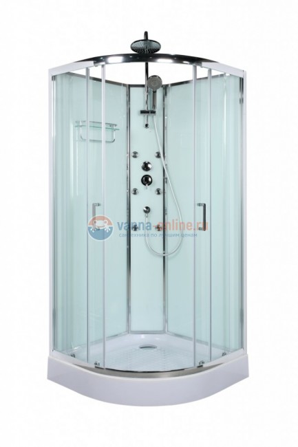 Душевая кабина BelBagno Uno-CAB-R-2-90-P-CR, 90 х 90 см