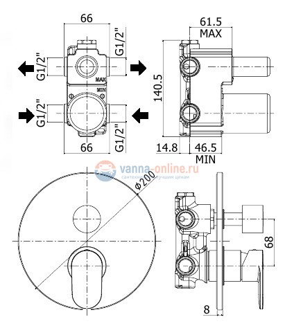 Смеситель Paffoni Candy CA018CR для душа Смеситель Paffoni Candy CA018CR для душа