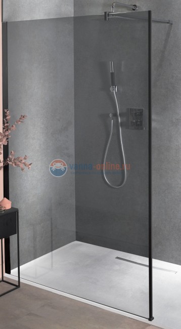 Душевой уголок Jacob Delafon Contra Walk In E22W140-BLV 140 см, несравненный черный