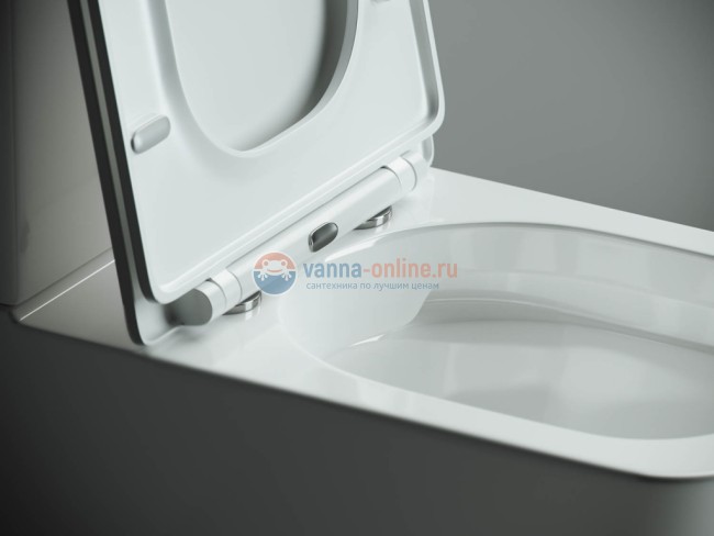 Напольный унитаз Ceramica Nova Cubic Rimless CN1803 36x64x84 см безободковый, с бачком, с сиденьем Soft Close Напольный унитаз Ceramica Nova Cubic Rimless CN1803 36x64x84 см безободковый, с бачком, с сиденьем Soft Close