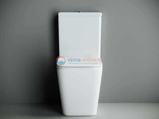 Напольный унитаз Ceramica Nova Cubic Rimless CN1803 36x64x84 см безободковый, с бачком, с сиденьем Soft Close Напольный унитаз Ceramica Nova Cubic Rimless CN1803 36x64x84 см безободковый, с бачком, с сиденьем Soft Close