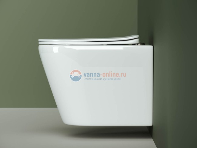 Напольный унитаз Ceramica Nova Cubic Rimless CN1803 36x64x84 см безободковый, с бачком, с сиденьем Soft Close Напольный унитаз Ceramica Nova Cubic Rimless CN1803 36x64x84 см безободковый, с бачком, с сиденьем Soft Close