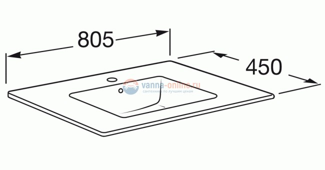 Мебельная раковина Акватон VICTORIA-N 732799C000 для тумбы Лофт Фабрик