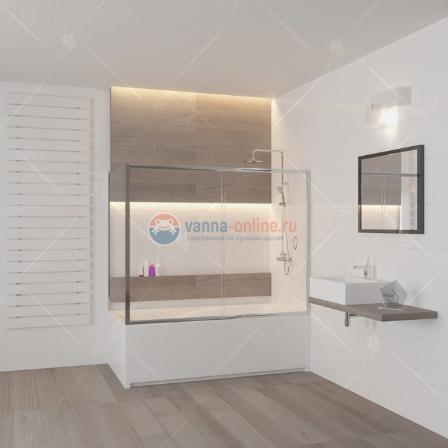 Шторка на ванну RGW SC-92, 011192575-11, 150 x 75 x 150 см стекло прозрачное, хром Шторка на ванну RGW SC-92, 011192575-11, 150 x 75 x 150 см стекло прозрачное, хром