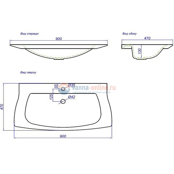 Тумба под раковину Aqwella Simphony 900 Sim.01.07/1/SB, сосна беленая