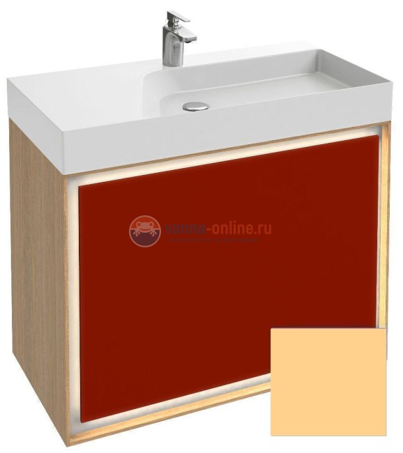 Тумба под раковину Jacob Delafon Rythmik Pure 90 см EB1771-G60, цвет желтый глянцевый Тумба под раковину Jacob Delafon Rythmik Pure 90 см EB1771-G60, цвет желтый глянцевый