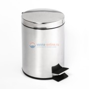 Ведро для мусора 5 л Bemeta Hotel 104315052 с педалью, крышка SoftClose, хром матовый