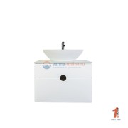 Тумба с раковиной Orange Moon 75 см, подвесная, цвет - белый