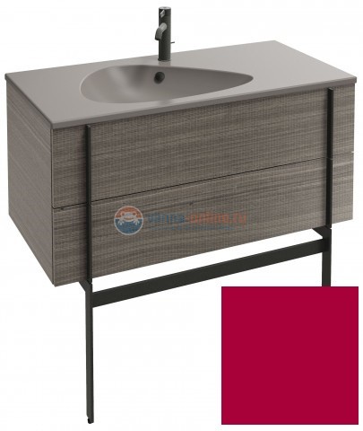 Тумба под раковину Jacob Delafon Nouvelle Vague 100 EB3032-R3, цвет - малиновый глянцевый