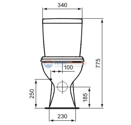 Напольный унитаз Vidima СЕВА ФРЕШ E405061 крышка микролифт