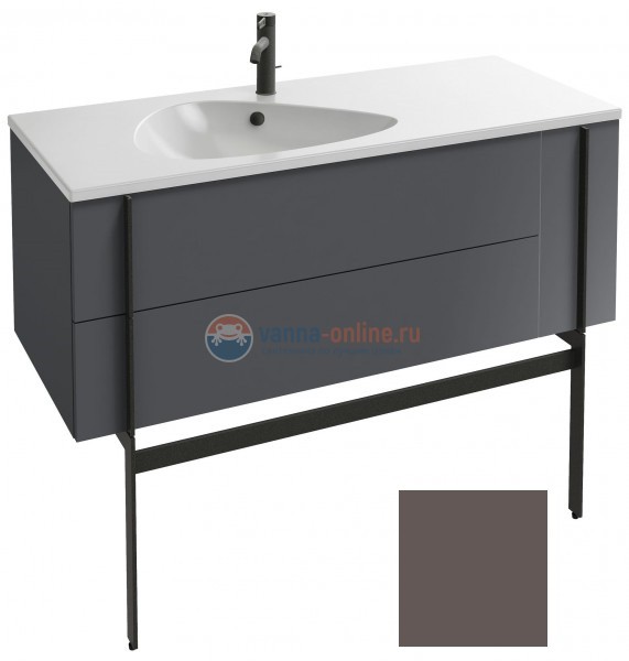 Тумба под раковину Jacob Delafon Nouvelle Vague 120 EB3036-G80, 3 ящика, цвет - светло-коричневый глянцевый