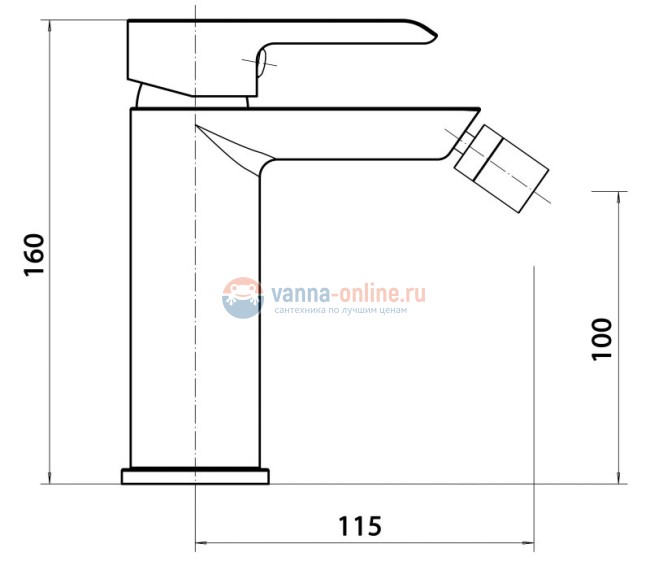 Смеситель для биде Cezares AMALFA-BSM1-01-W0