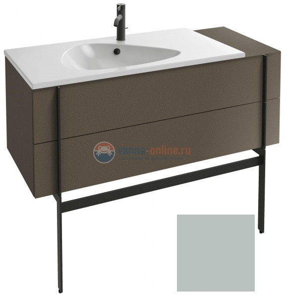 Тумба под раковину Jacob Delafon Nouvelle Vague 120 EB3033-M44, 2 ящика, с выступом, цвет - миндальный матовый