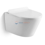 Подвесной унитаз Black&White Universe W-703, безободковый Подвесной унитаз Black&White Universe W-703, безободковый