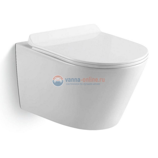 Подвесной унитаз Black&White Universe W-703, безободковый Подвесной унитаз Black&White Universe W-703, безободковый