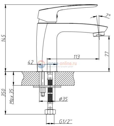 Смеситель Orange Sonic M08-021cr для раковины