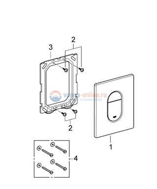 Панель Grohe Arena Cosmopolitan 38844P00, матовый хром