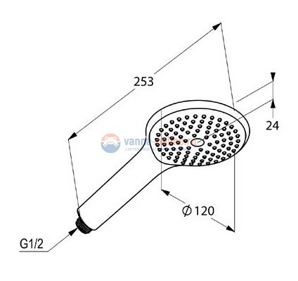 Душевая лейка Kludi Freshline 1S 6780043-00, цвет белый Душевая лейка Kludi Freshline 1S 6780043-00, цвет белый