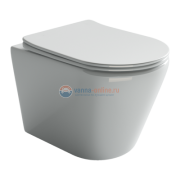 Подвесной унитаз Ceramica Nova HighLight Rimless CN1804 с ультра-тонким сиденьем SoftClose, безободковый