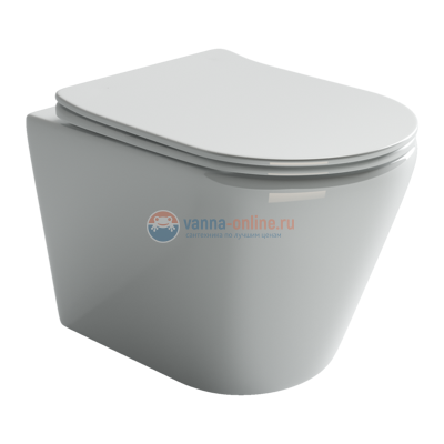 Подвесной унитаз Ceramica Nova HighLight Rimless CN1804 с ультра-тонким сиденьем SoftClose, безободковый