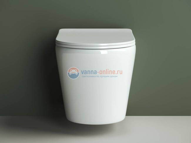 Подвесной унитаз Ceramica Nova HighLight Rimless CN1804 с ультра-тонким сиденьем SoftClose, безободковый