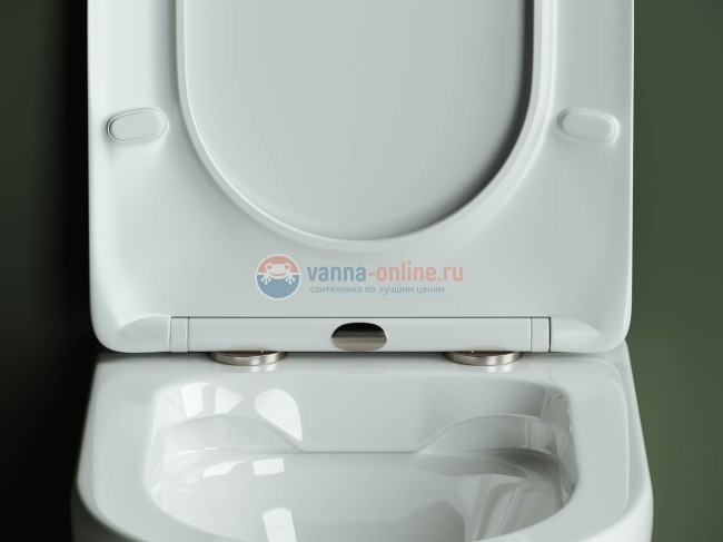 Подвесной унитаз Ceramica Nova HighLight Rimless CN1804 с ультра-тонким сиденьем SoftClose, безободковый