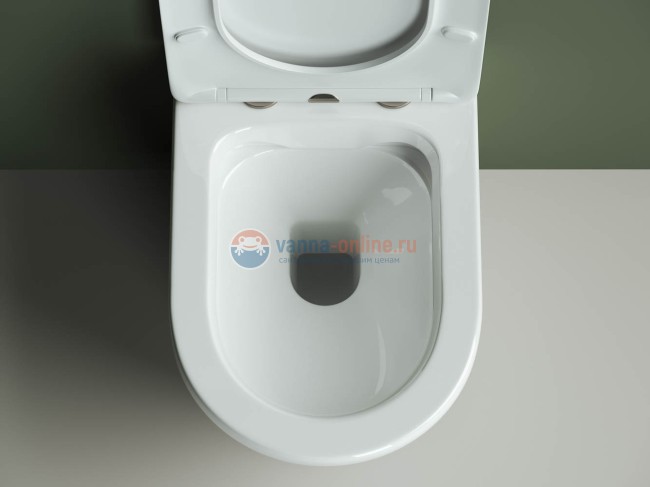 Подвесной унитаз Ceramica Nova HighLight Rimless CN1804 с ультра-тонким сиденьем SoftClose, безободковый