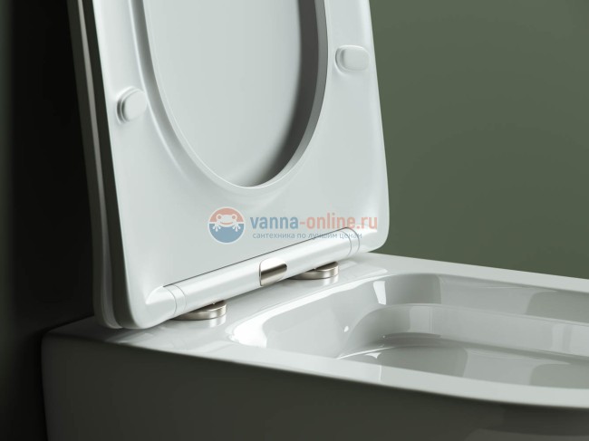 Подвесной унитаз Ceramica Nova HighLight Rimless CN1804 с ультра-тонким сиденьем SoftClose, безободковый