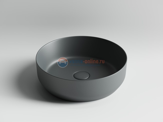 Раковина Ceramica Nova Element CN6022MDH, 39x39x12 см, накладная, цвет темный антрацит матовый Раковина Ceramica Nova Element CN6022MDH, 39x39x12 см, накладная, цвет темный антрацит матовый