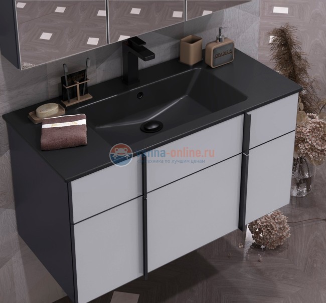 Раковина Cerastyle Ibiza 91, антрацит, 050409-u97-01 Раковина Cerastyle Ibiza 91, антрацит, 050409-u97-01