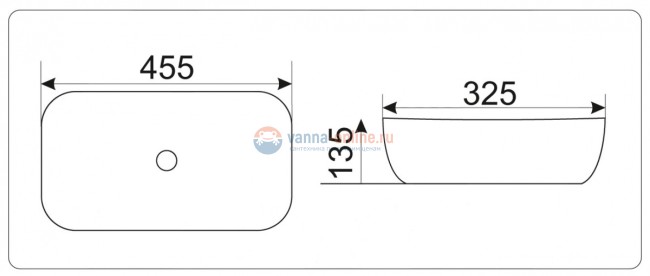 Раковина CeramaLux Серия MNC 547 накладная, под камень Раковина CeramaLux Серия MNC 547 накладная, под камень