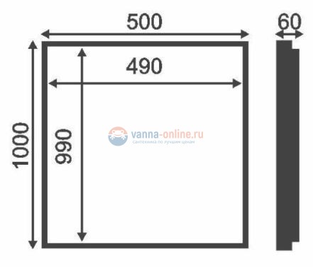 Сантехнический люк Хаммер Слава ширина 50, высота 100