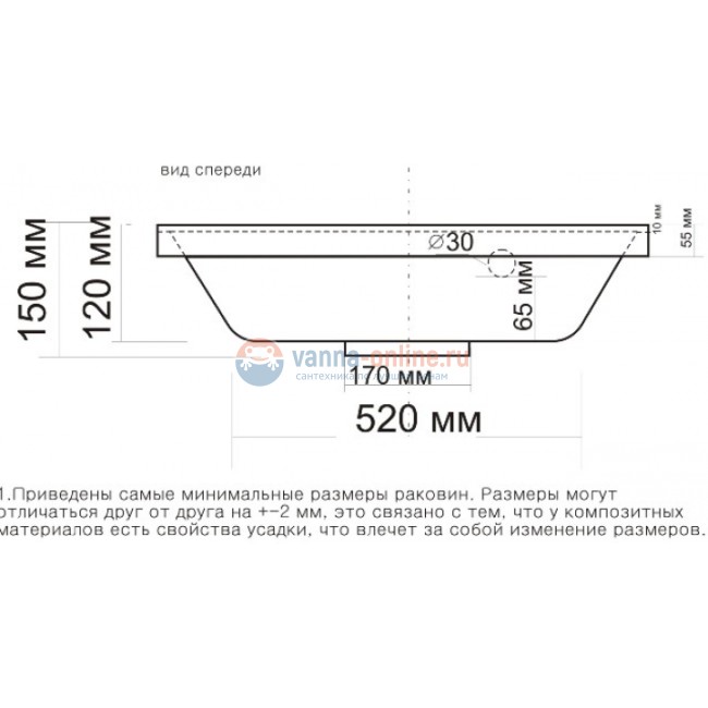 Раковина СанТа Classic 70