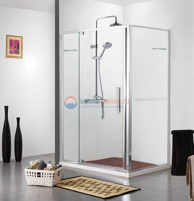 Душевой уголок Bravat Line BS090.2116A, 90 x 90 x 200 см, дверь распашная, стекло прозрачное, хром Душевой уголок Bravat Line BS090.2116A, 90 x 90 x 200 см, дверь распашная, стекло прозрачное, хром